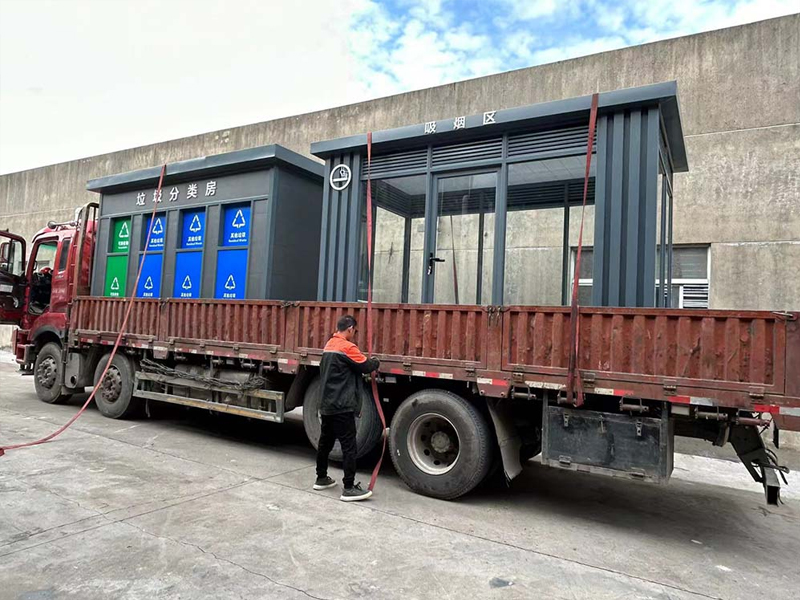 吸煙亭、垃圾分類房發(fā)貨安徽